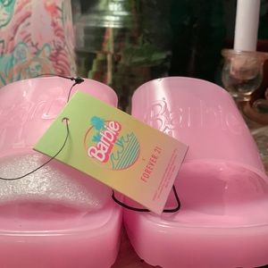 never worn Barbie sandals with a slide heel very cute and trendy